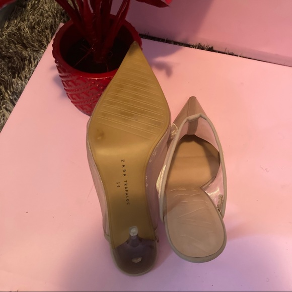 Zara Nude Mesh Mules Size 40 - Picture 10 of 11